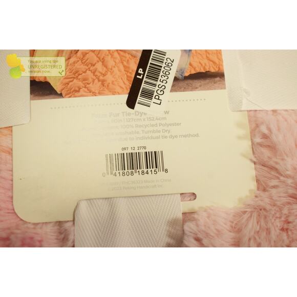 Makers Collective Teen Tie Dye Faux Fur 50x60"Throw Blanket (stain)* - Picture 6 of 6